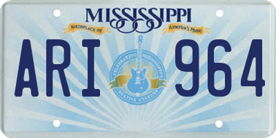 MS license plate ARI964