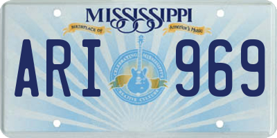 MS license plate ARI969