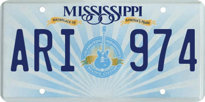 MS license plate ARI974