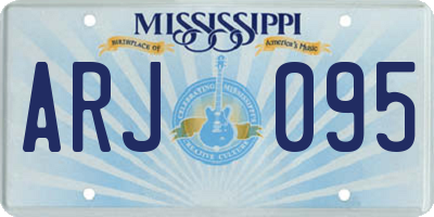 MS license plate ARJ095