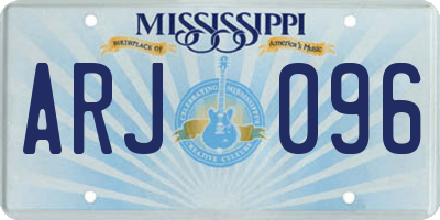 MS license plate ARJ096