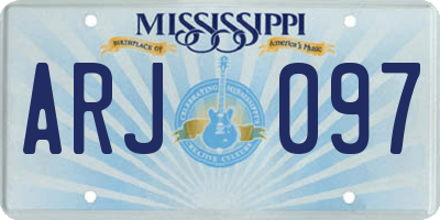 MS license plate ARJ097