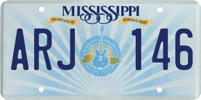 MS license plate ARJ146