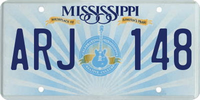 MS license plate ARJ148