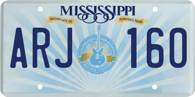 MS license plate ARJ160