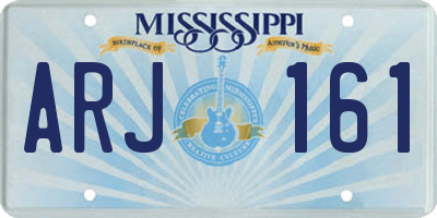 MS license plate ARJ161
