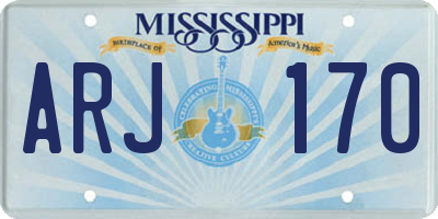 MS license plate ARJ170