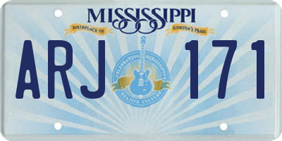 MS license plate ARJ171