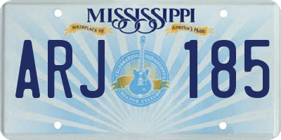MS license plate ARJ185