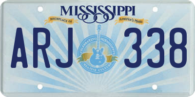 MS license plate ARJ338