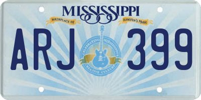 MS license plate ARJ399