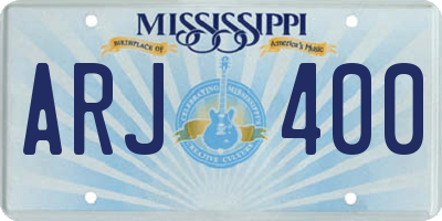MS license plate ARJ400