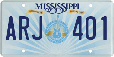 MS license plate ARJ401