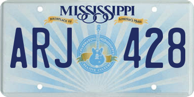 MS license plate ARJ428