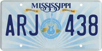 MS license plate ARJ438