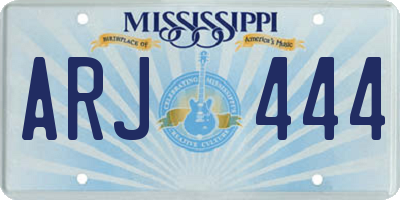 MS license plate ARJ444