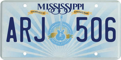 MS license plate ARJ506