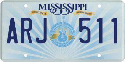 MS license plate ARJ511