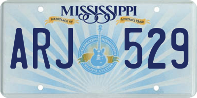 MS license plate ARJ529
