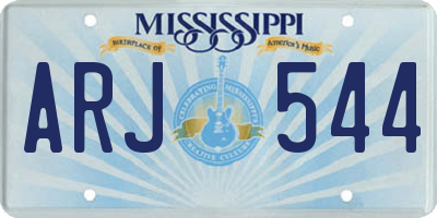 MS license plate ARJ544