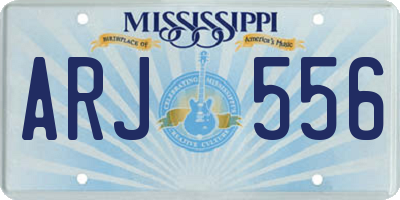 MS license plate ARJ556