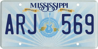 MS license plate ARJ569