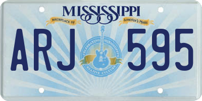 MS license plate ARJ595
