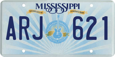MS license plate ARJ621