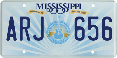 MS license plate ARJ656