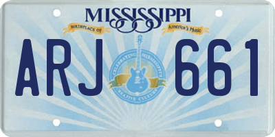 MS license plate ARJ661