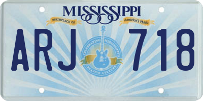 MS license plate ARJ718