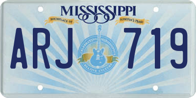 MS license plate ARJ719