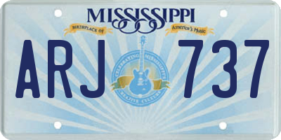 MS license plate ARJ737