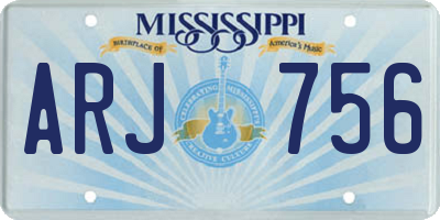 MS license plate ARJ756