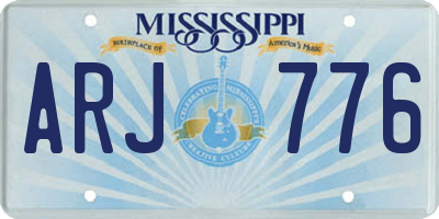 MS license plate ARJ776
