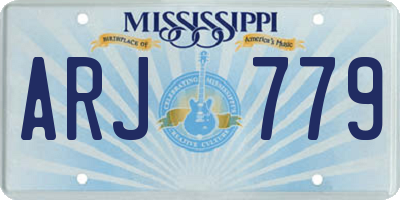 MS license plate ARJ779