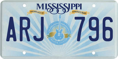 MS license plate ARJ796