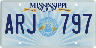 MS license plate ARJ797