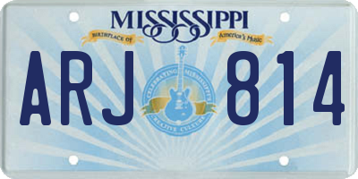 MS license plate ARJ814