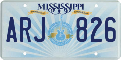 MS license plate ARJ826