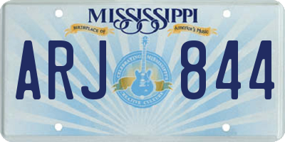 MS license plate ARJ844