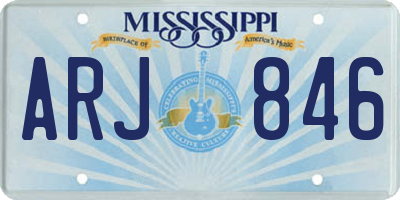 MS license plate ARJ846