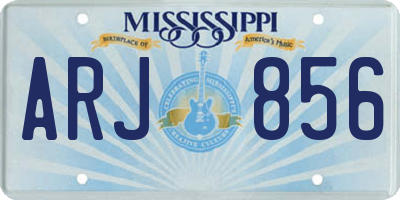 MS license plate ARJ856