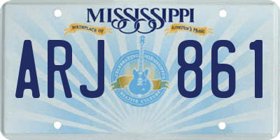 MS license plate ARJ861