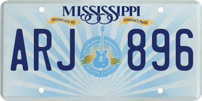 MS license plate ARJ896