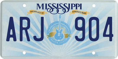 MS license plate ARJ904