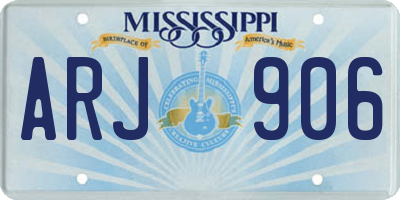 MS license plate ARJ906