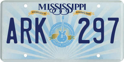 MS license plate ARK297