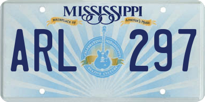 MS license plate ARL297