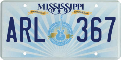 MS license plate ARL367